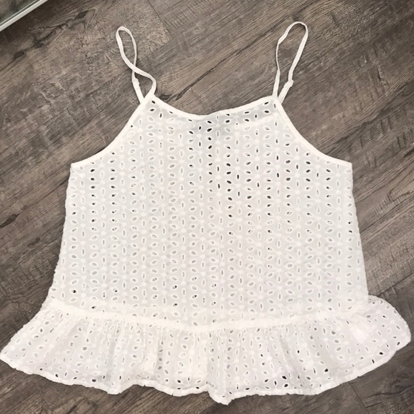 Tops - White floral top